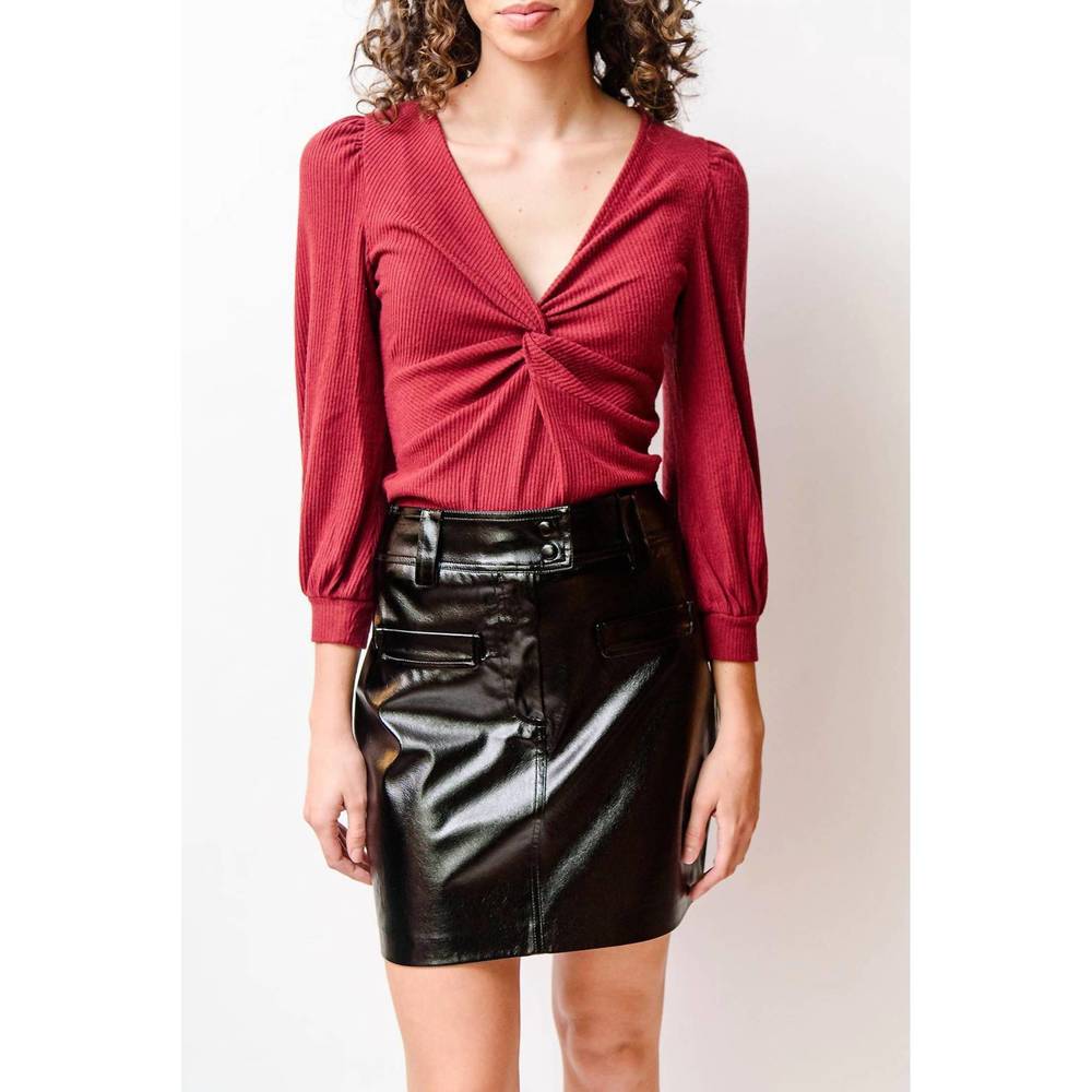 NEW NATION LTD twisted party top in red